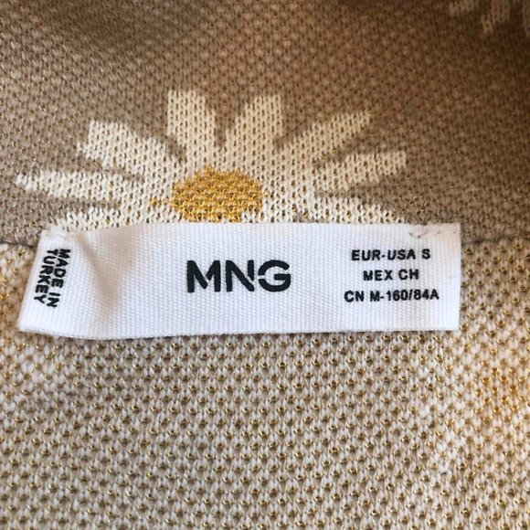 Mango Floral Short-Sleeve Collar Cardigan Button Up Shirt - Picture 9 of 10